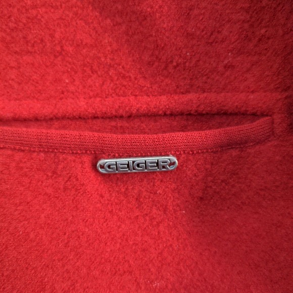 Geiger Collections Women's Button-Up Cardigan Sweater Red Size 42 Vintage - Picture 5 of 16